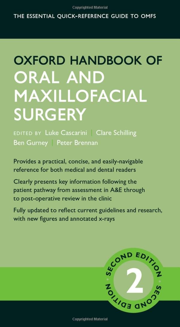 Oxford Handbook of Oral and Maxillofacial Surgery (Oxford Medical Handbooks)- OHB