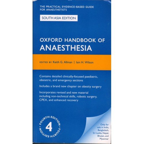 Oxford Handbook Of Anaesthesia : 4/E- OHB