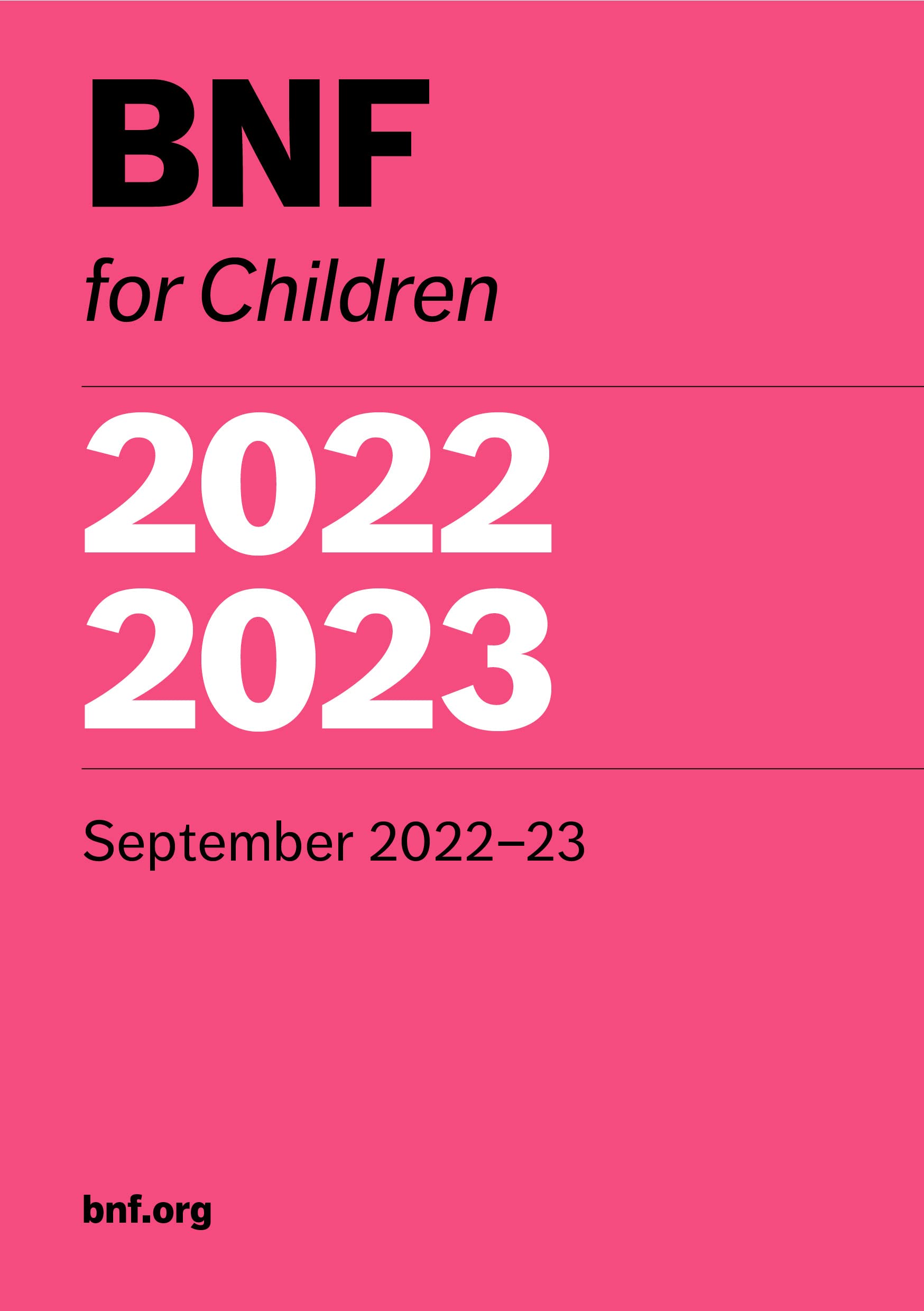 BNF for children 2022-2023: September 2022-23