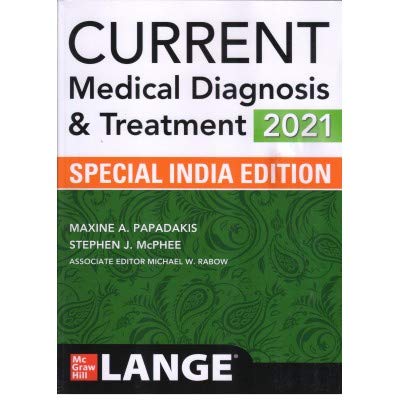Current Medical Diagnosis & Treatment 60th edition 2021 by Maxine A. PapaDakis(CMDT)