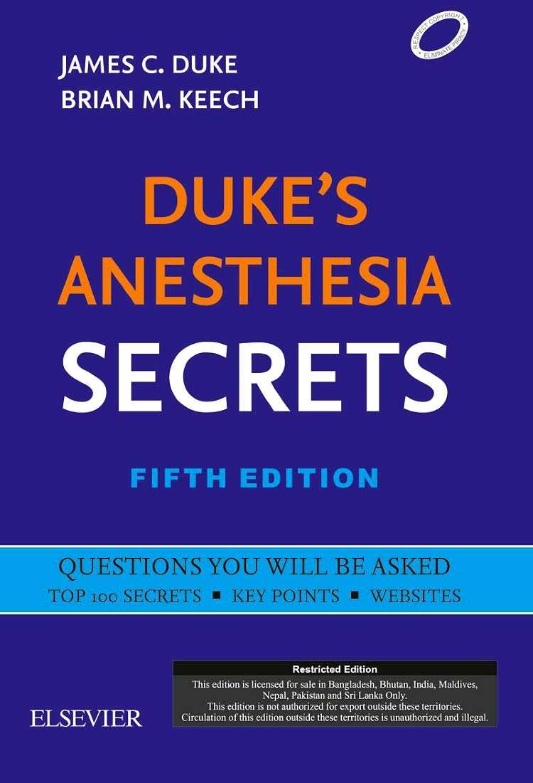 Duke'S Anesthesia Secrets, 5E