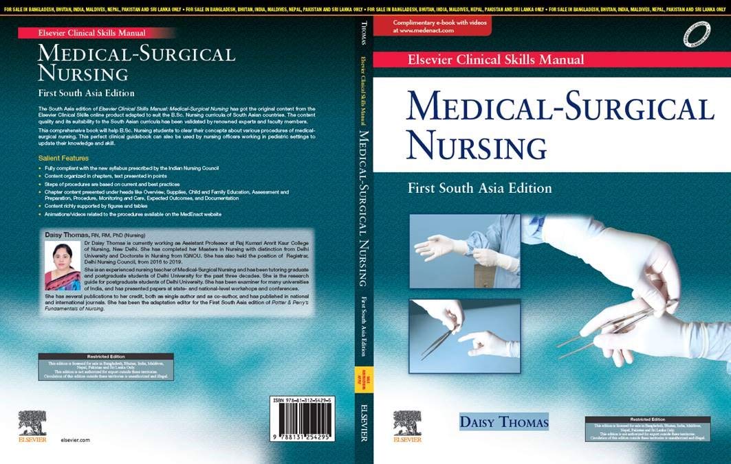 Elsevier Clinical Skills Manual Vol 2: Medical Surgical Nursing, First South Asia Edition