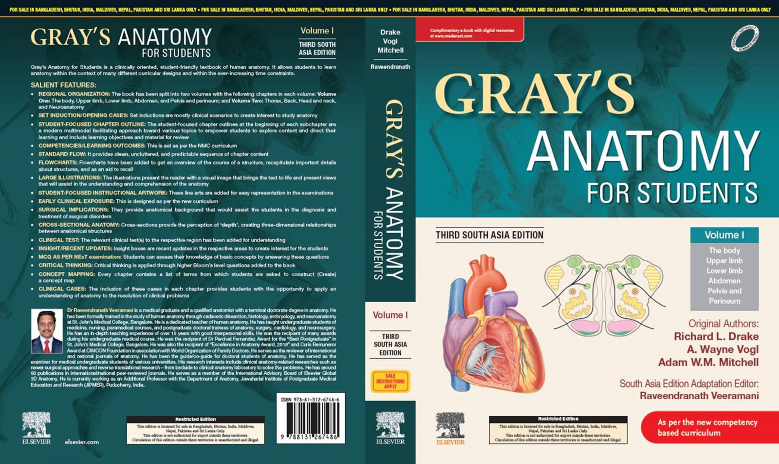 Gray's Anatomy for Students, 3rd South Asia Edition (Two Volume Set)