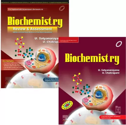 SET of Biochemistry, 6th Edition + Biochemistry Review & Assessment Includes MCQs, Clinical Case Studies, Viva/Short Questions, 1st Edition