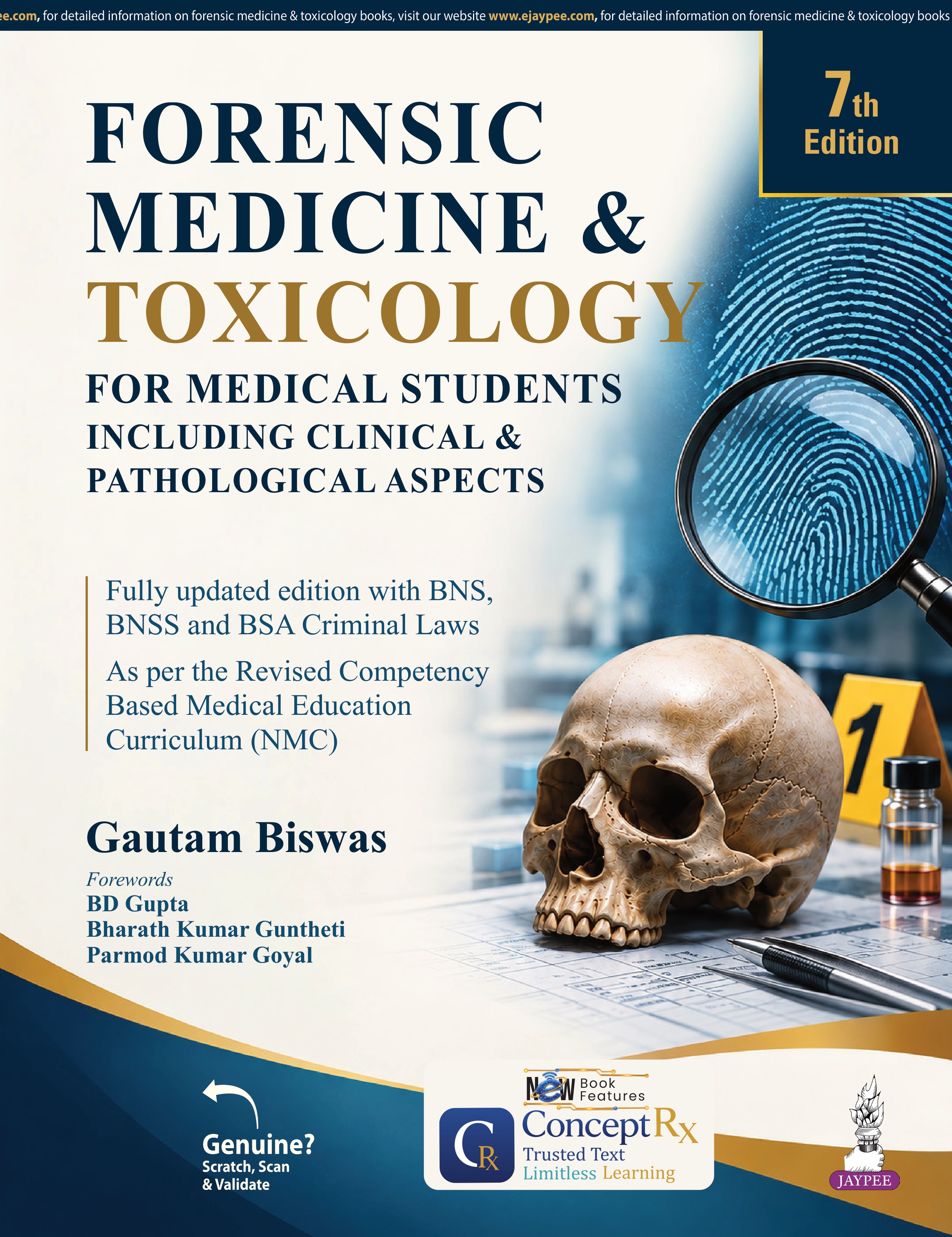 FORENSIC MEDICINE & TOXICOLOGY FOR MEDICAL STUDENTS INCLUDING CLINICAL & PATHOLOGICAL ASPECTS