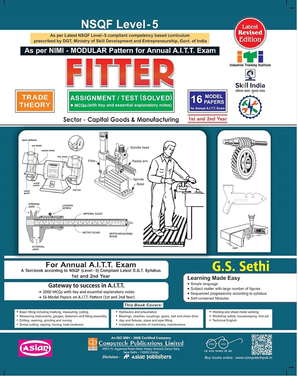 FITTER 3-IN-1 TH./ASST./MODEL (NSQF - 4 1ST & 2ND YR.) WITH E - LEARNING SOLUTIONS VIDEO