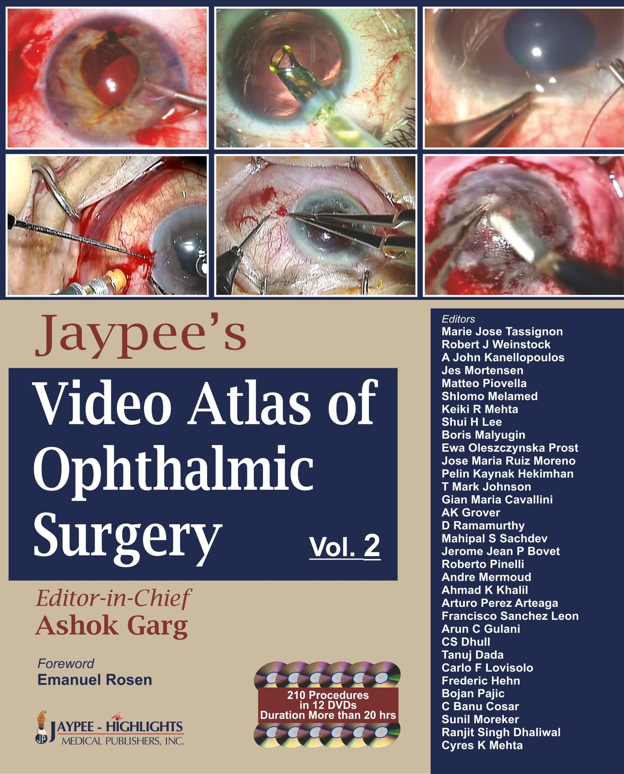 Jaypee'S Video Atlas Of Ophthalmic Surgery Vol.2 With 12 Dvd Roms