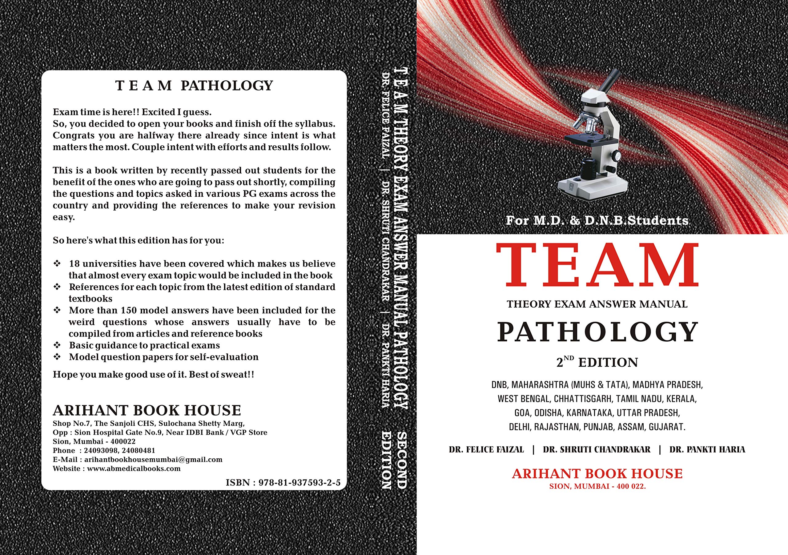 Team Theory Exam Answer Manual Pathology ( For Md & Dnb Students ), 2Nd Ed.2019