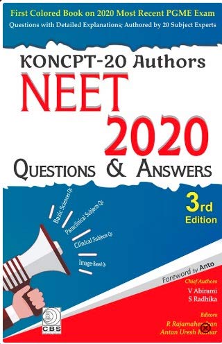 Koncpt-20Authors Neet 2020: Questions & Answers, 3E (Pb)