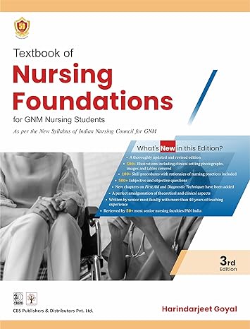 Textbook Of Nursing Foundations For Gnm Nursing Students 3Ed (Pb 2025)
