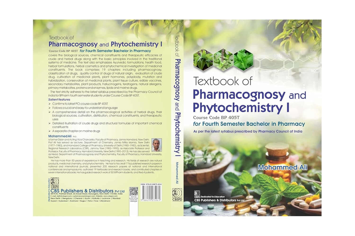 Textbook Of Pharmacognosy And Phytochemistry I Course Code Bp 405T For Fourth Semester Bachelor In Pharmacy (Pb 2026)
