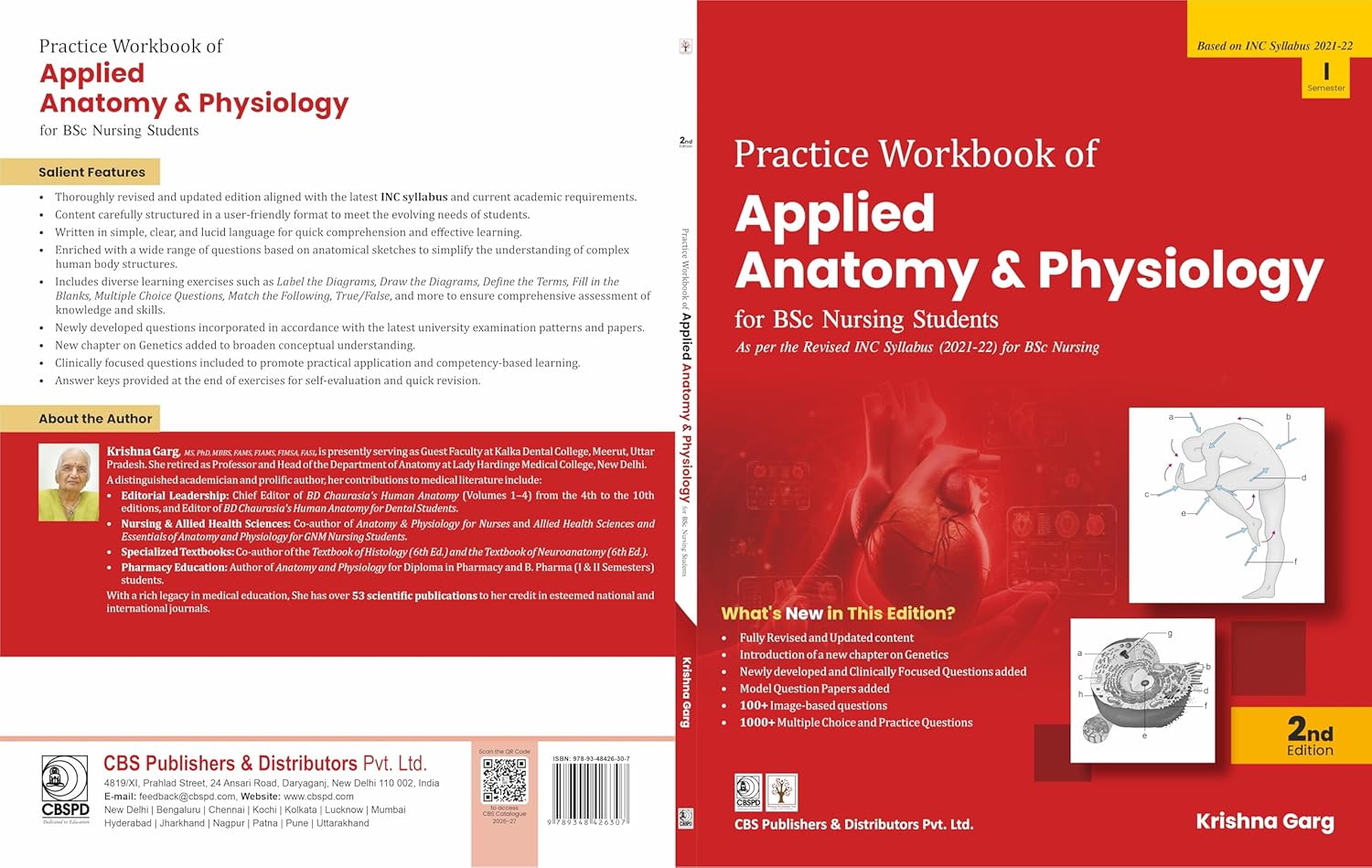 Practical Workbook Of Applied Anatomy And Physiology For Bsc Nursing Students Based On Inc Syllabus 2021-2022 1Semester 2Ed (Pb 2026)