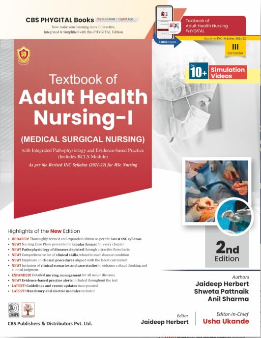 Textbook Of Adult Health Nursing I Medical Surgical Nursing 2Ed Based On Inc Syllabus 2021-2022 (Pb 2026) Iii Semester