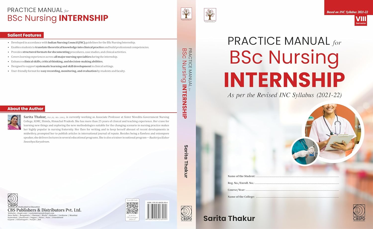 Practical Bsc Nursing Internship As Per The Revised Inc Syllabus (2021-2022) Vii Semester (Pb 2026)