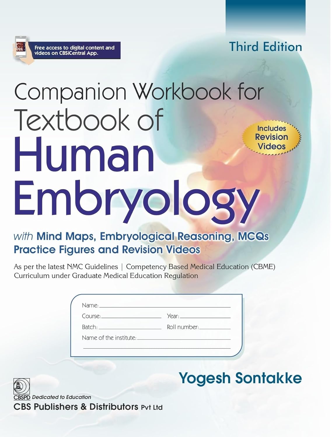 Companion Workbook For Textbook Of Human Embryology Includes Revision Videos 3Ed (Pb 2026)