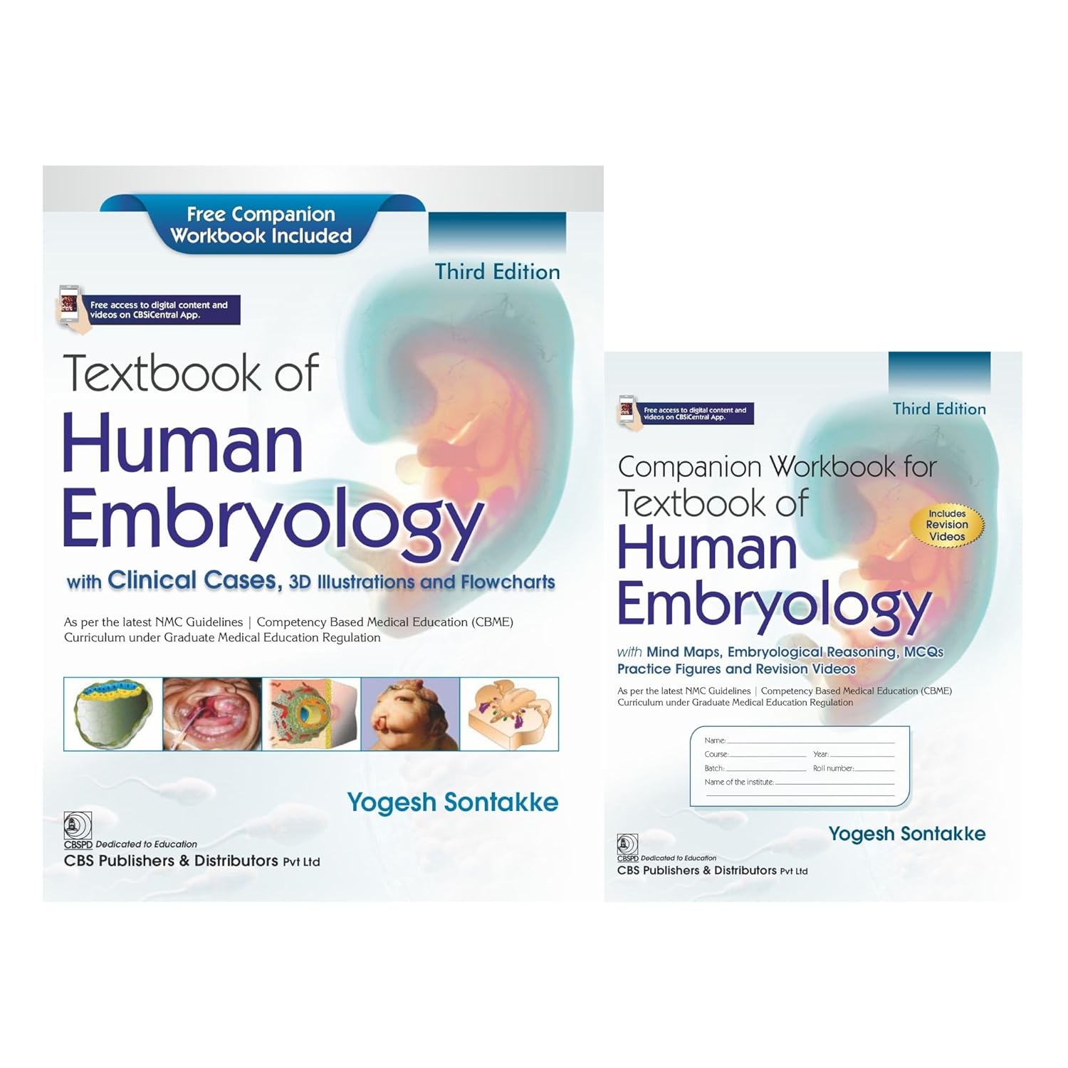 Textbook Of Human Embryology With Clinical Cases 3D Illustrations And Flowcharts 3Ed (Pb 2026) Free Companion Workbook Included