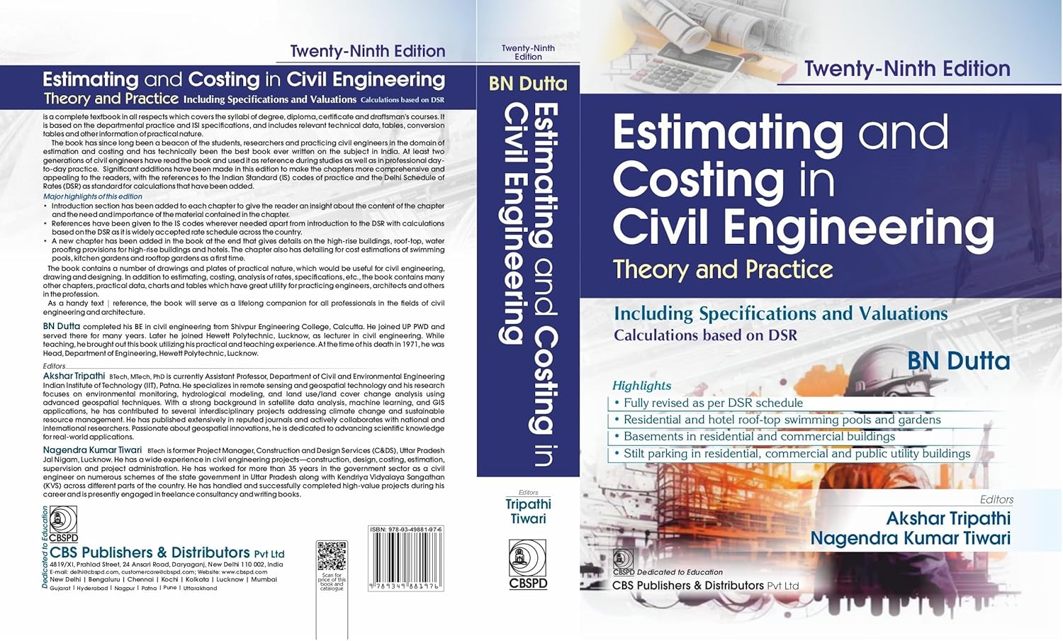 Estimating And Costing In Civil Engineering Theory And Practice 29Ed (Pb 2026) Free Access To Digital Content On E-Cbspd App
