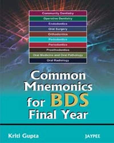 Common Mnemonics For Bds Final Year