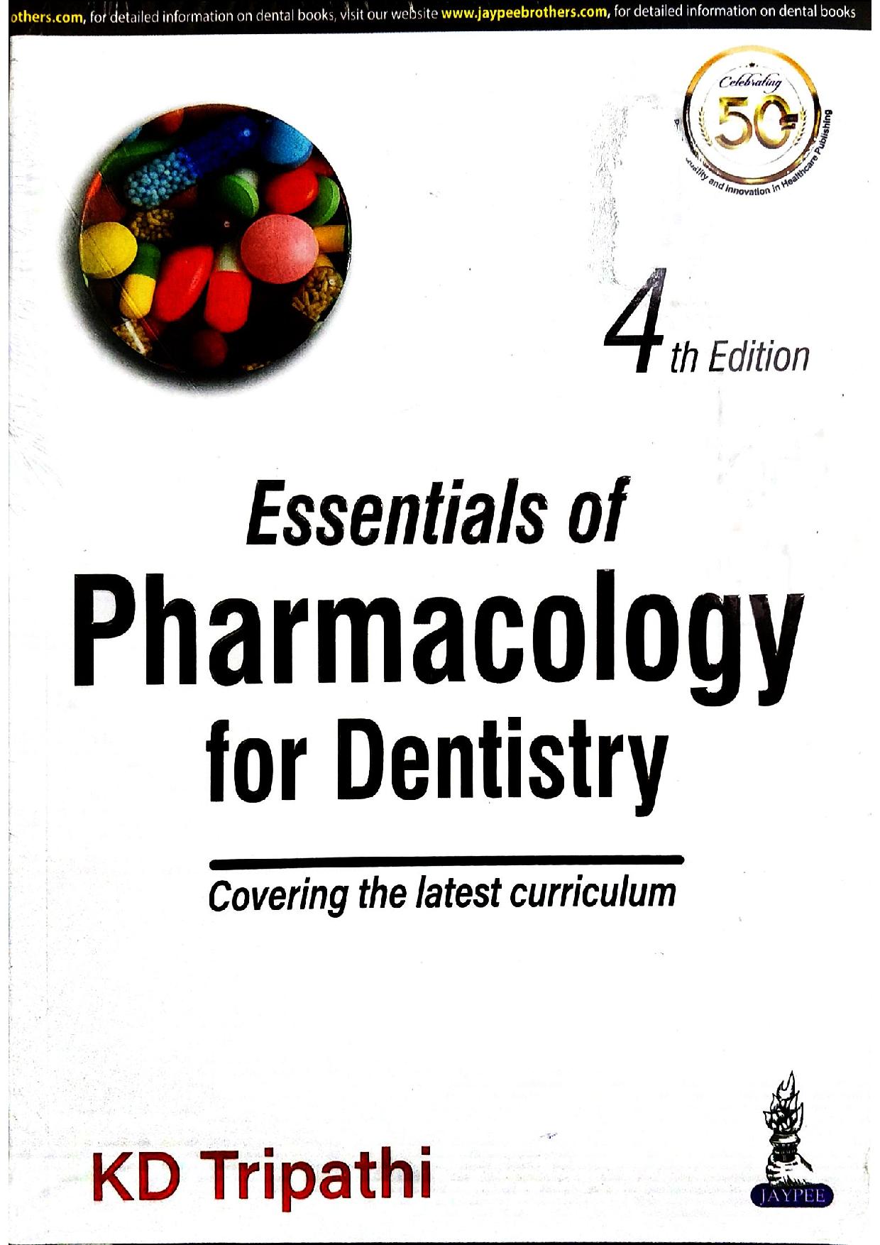 Essentials Of Pharmacology For Dentistry Covering The Latest Curriculum 4/E