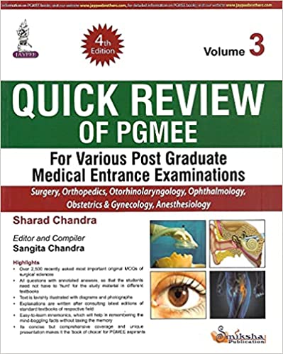 Quick Review Of Pgmee Vol.3 For Various P.G. Medical Entrance Examinations