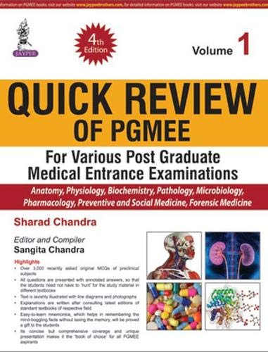Quick Review Of Pgmee Vol.1 For Various P.G.Med.Ent.Exa.