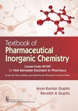 Textbook Of Pharmaceutical Inorganic Chemistry For First Semester Bachelor In Pharmacy (Pb 2025)