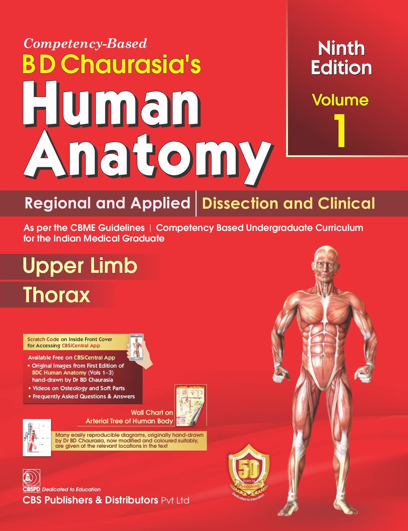 BD CHAURASIAS HUMAN ANATOMY 9ED VOL -1 REGIONAL AND APPLIED DISSECTION & CLINICAL (BDC)