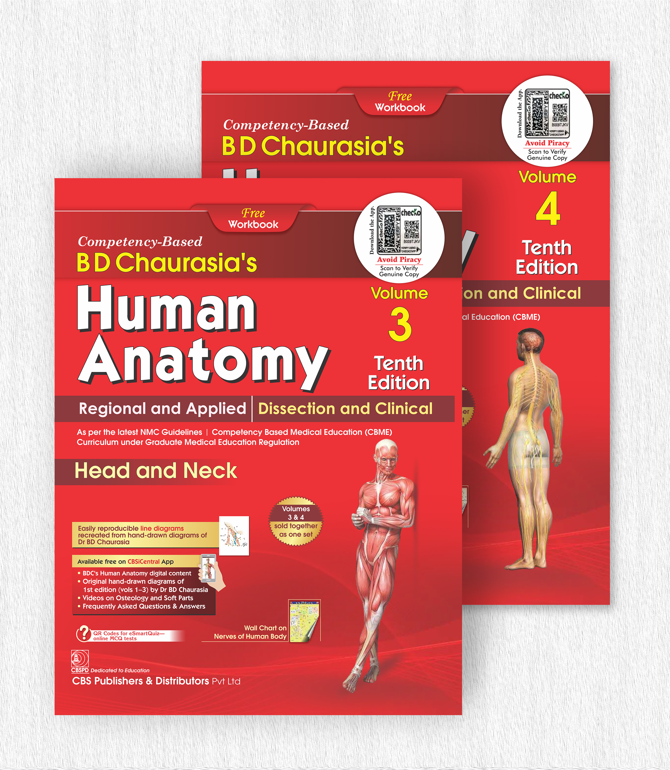 Bd Chaurasias Human Anatomy 10Ed Vol 3 And 4 Regional And Applied Dissection And Clinical Head And Neck Brain Neuroanatomy With Free Workbook And Ebooks (Pb 2025)