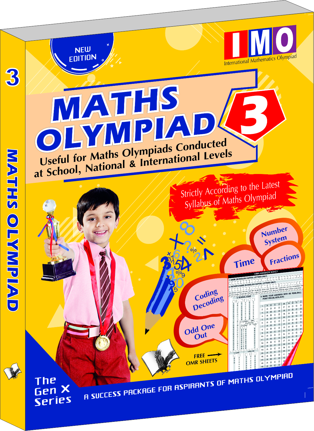 International Maths Olympiad - Class 3(With OMR Sheets)-Theories with examples, MCQs & solutions, Previous questions, Model test papers