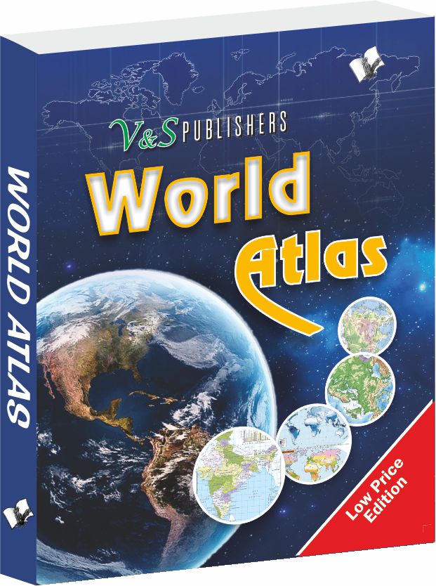 World Atlas-Government approved maps of India and the World, for exams & competitions, in colour