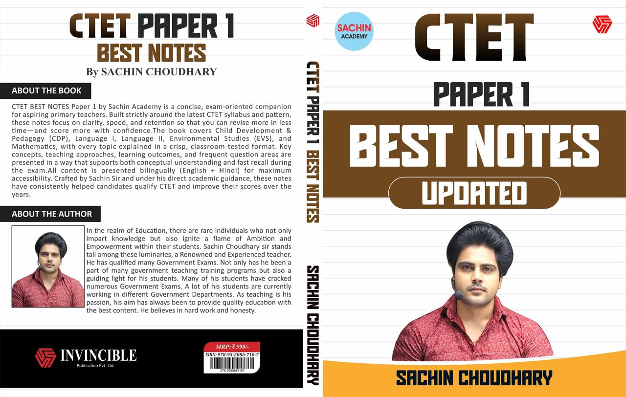 CTET Paper 1 | Best Notes | Sachin Academy