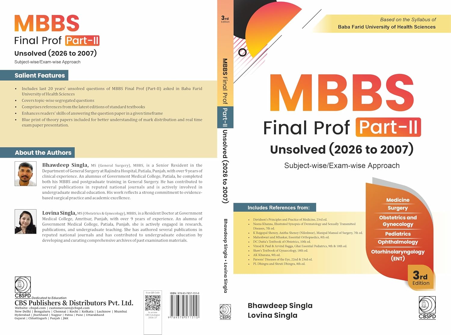 Mbbs Final Prof Part Ii Unsolved 2026 To 2007 3Ed (Pb 2026)