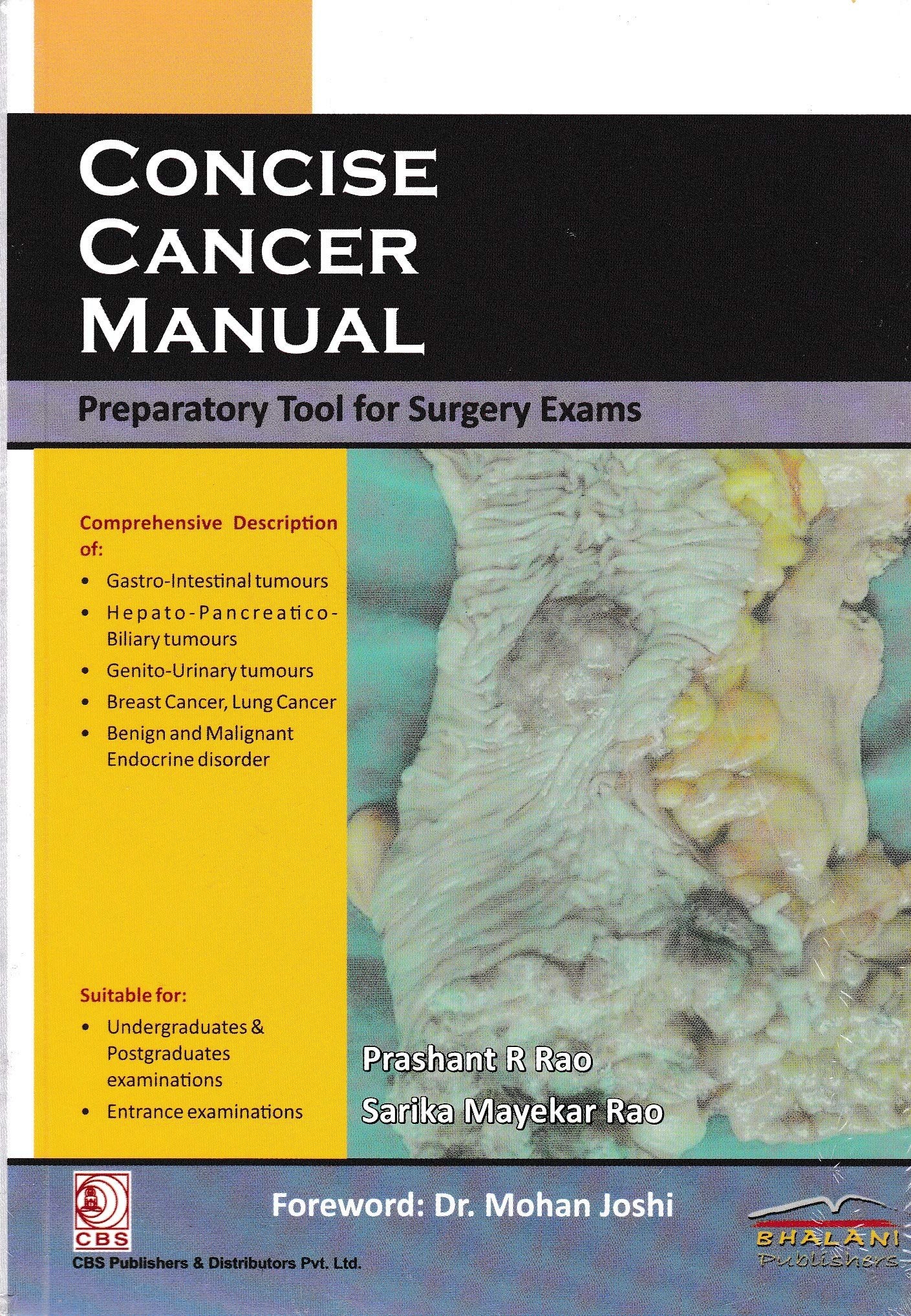 Concise Cancer Manual Preparatory Tool For Surgery Exams (Pb 2018)