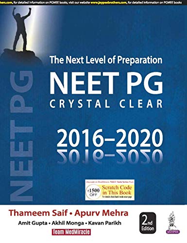 The Next Level Of Preparation Neet Pg: Crystal Clear (2016-2020)