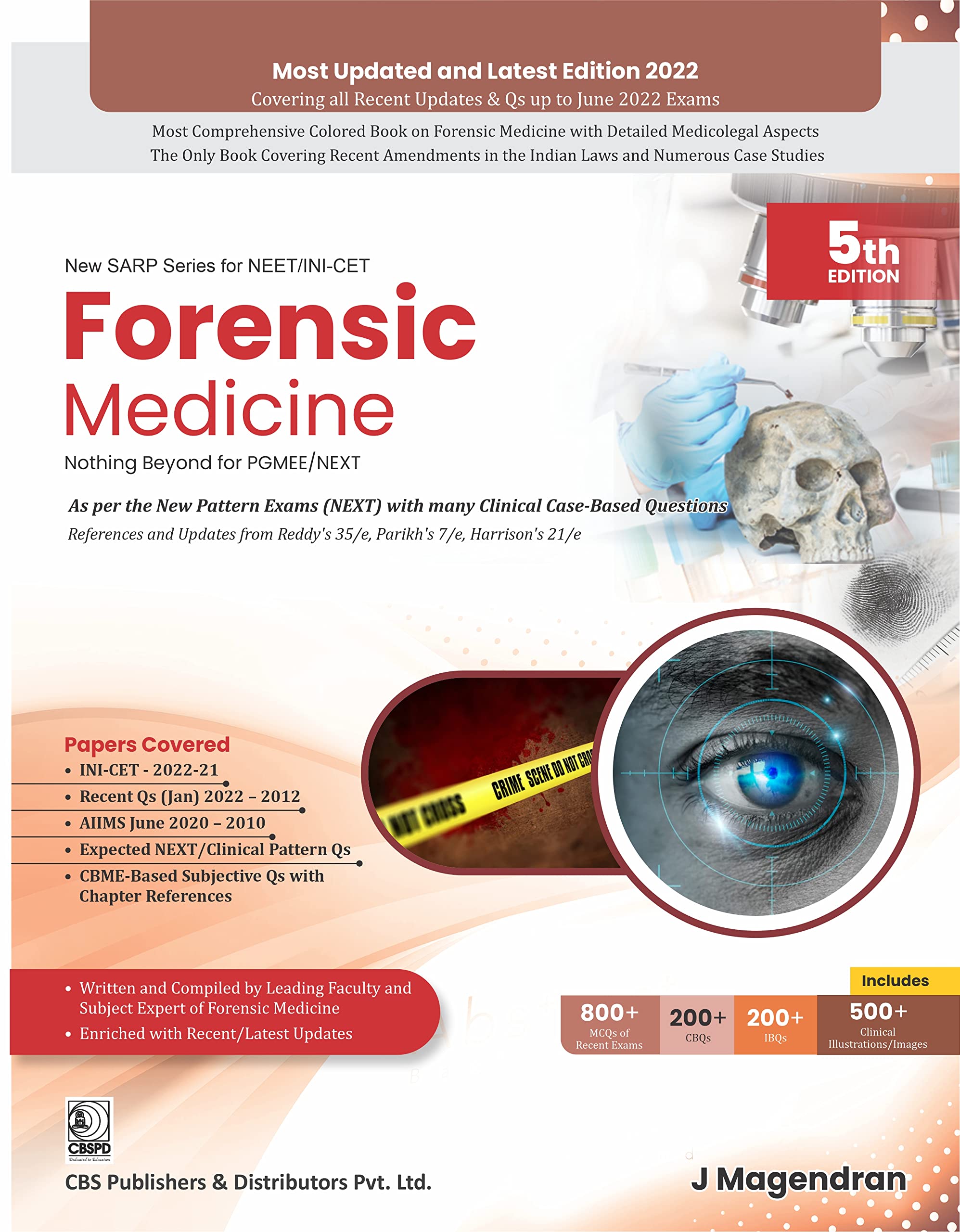 NEW SARP SERIES FOR NEET/INI-CET Forensic Medicine Nothing beyond for PGMEE/NEXT, 5th Ed