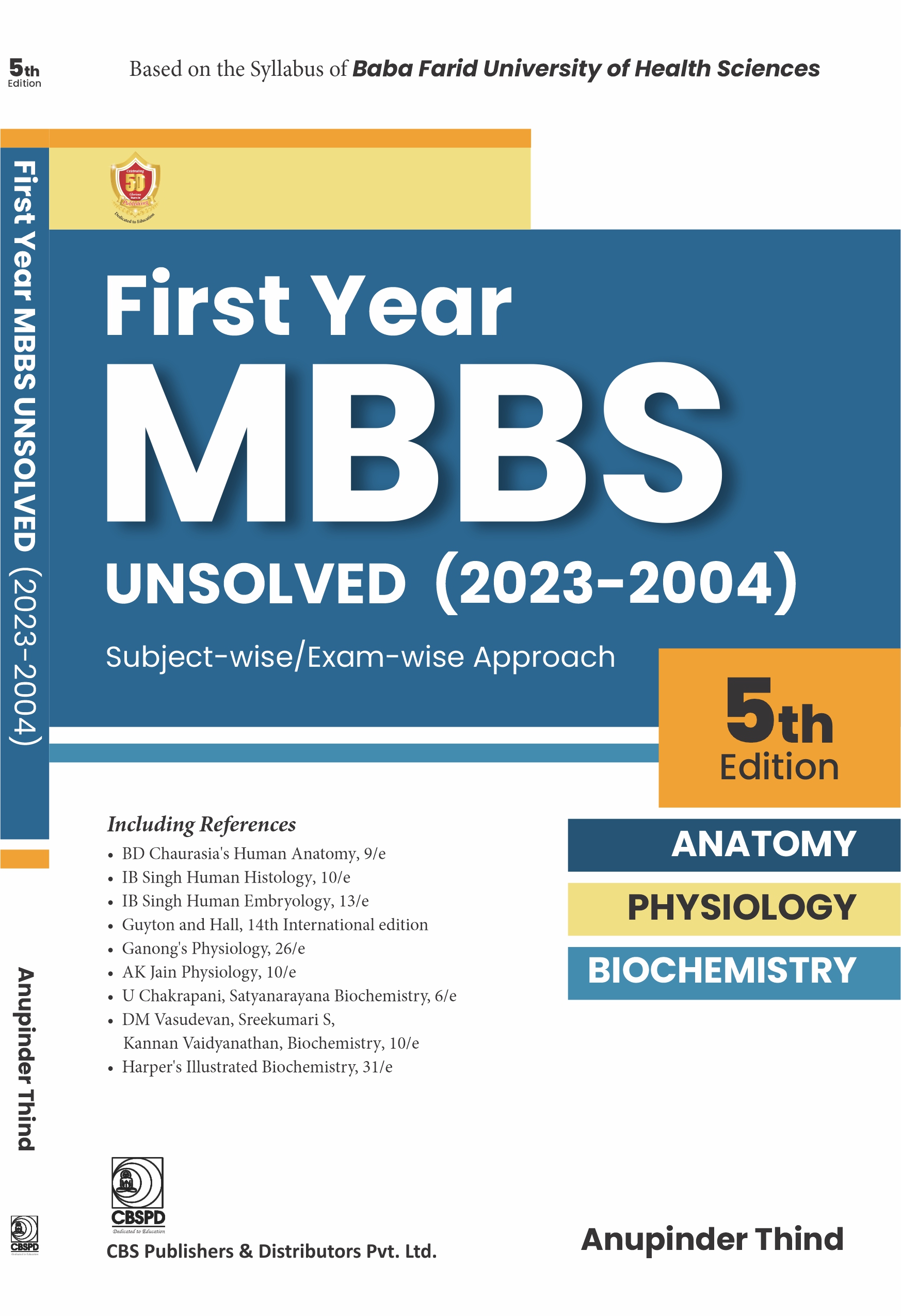 First Year Mbbs Unsolved (2023-2024) 5Ed (Pb 2024)