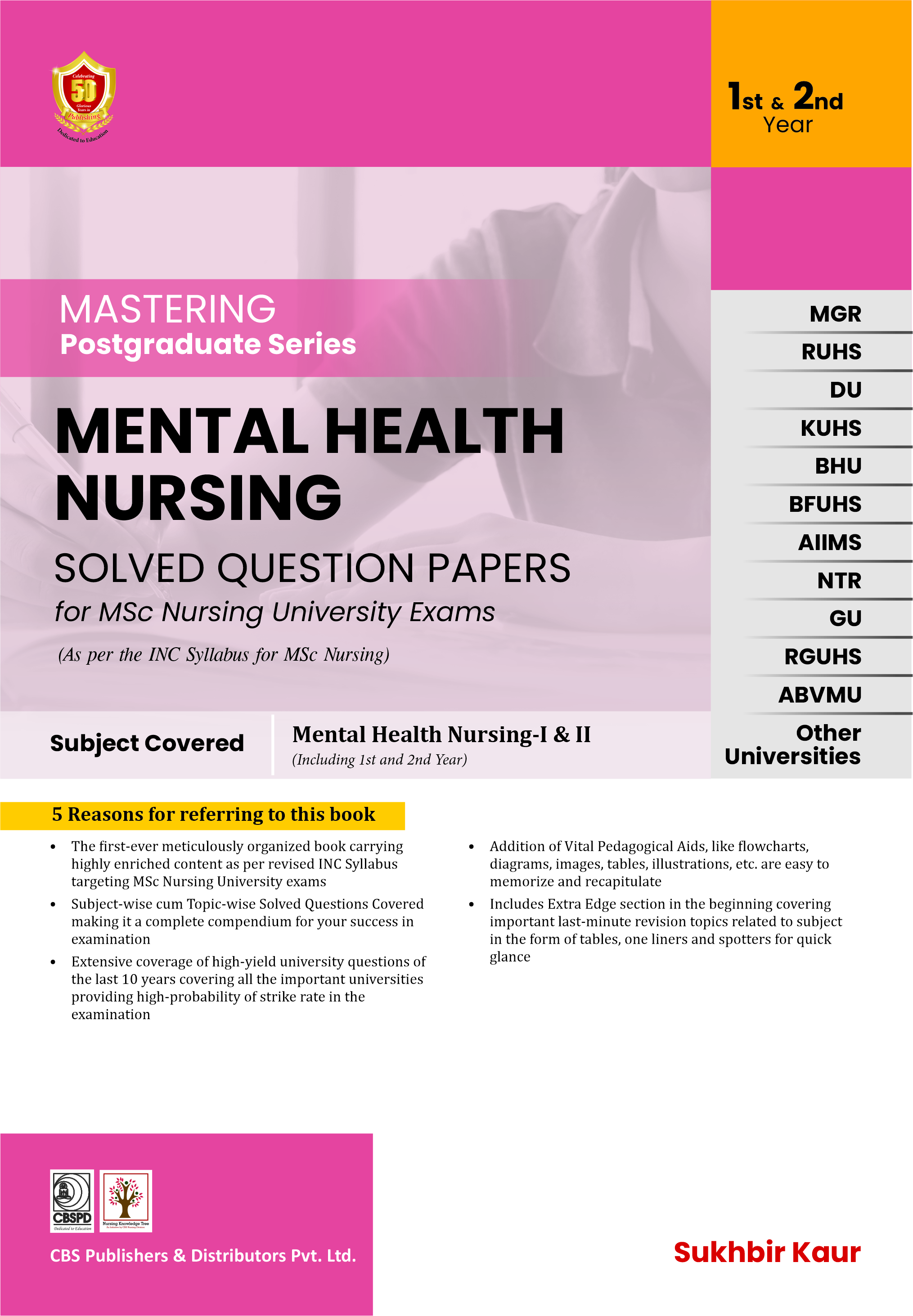 Mastering Postgraduate Series Mental Health Nursing Solved Question Papers For Msc Nursing University Exams (Pb 2025)