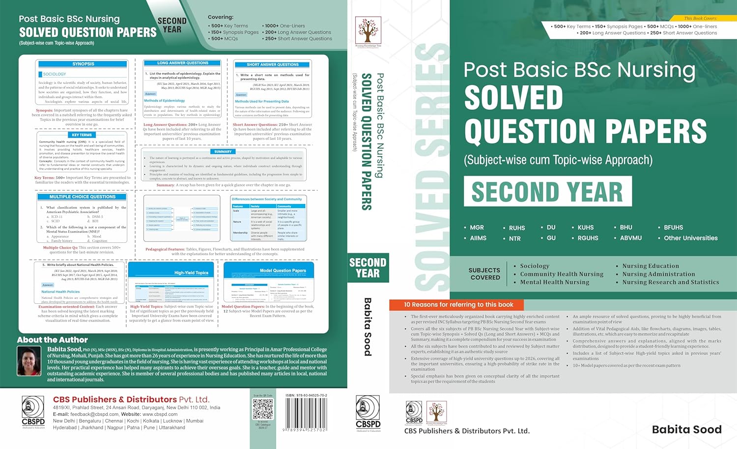 Post Basic Bsc Nursing Solved Question Papers Subject Wise Cum Topic Wise Approach Secong Year (Pb 2026)