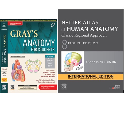 MBBS Netter Atlas of Human Anatomy + Gray's Anatomy for Students Refernce