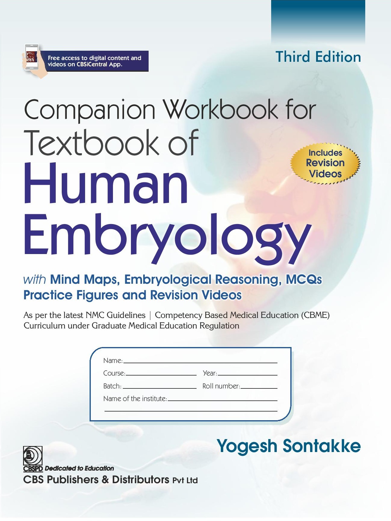 Companion Workbook For Textbook Of Human Embryology Includes Revision Videos 3Ed (Pb 2026)