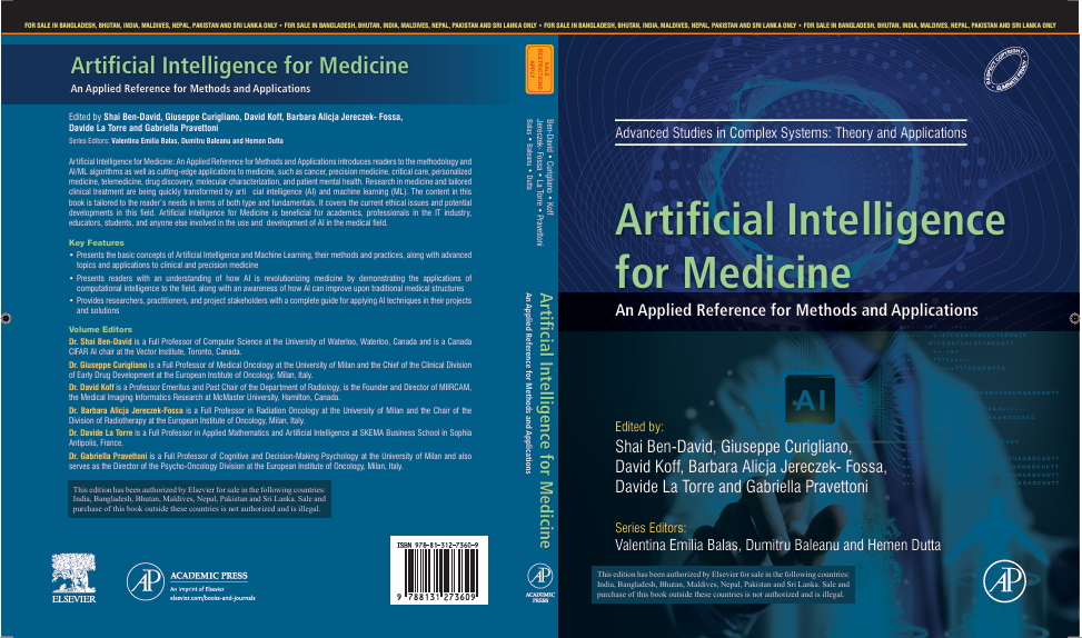 Artificial Intelligence for Medicine An Applied Reference for Methods and Applications