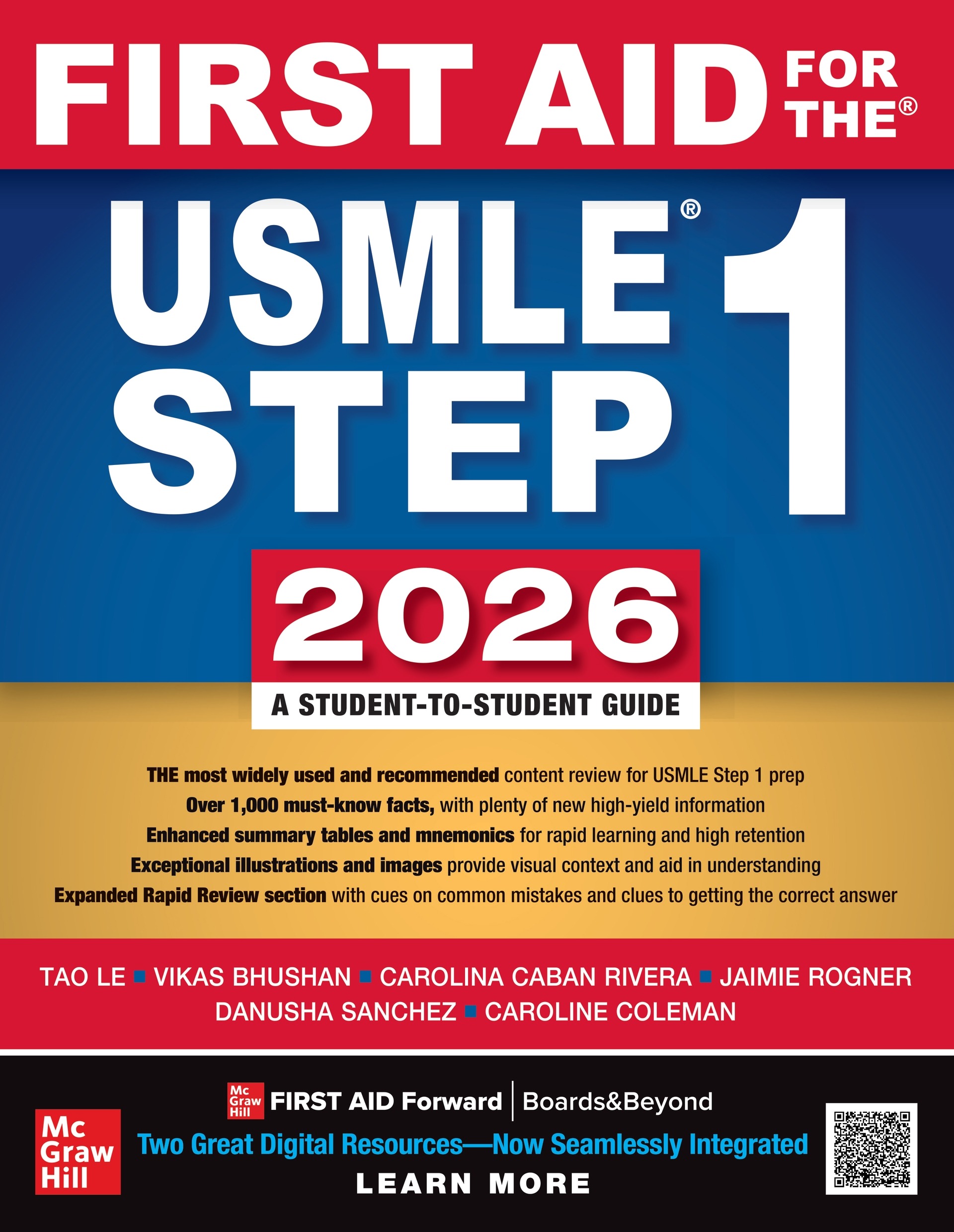 First Aid for the USMLE Step 1 2026 | 36th Edition | Tao Le & Vikas Bhushan | AIBH